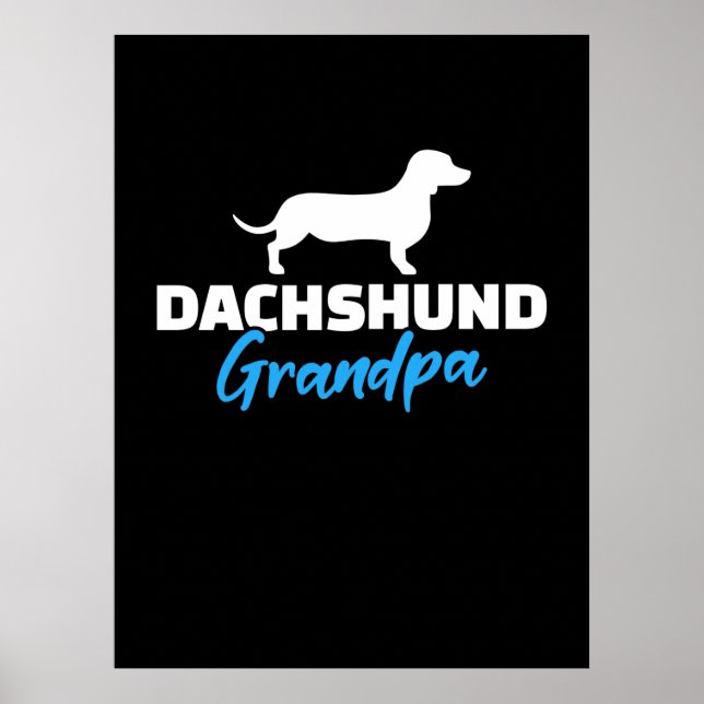 Póster Abuelo de Dachshund (Frente)