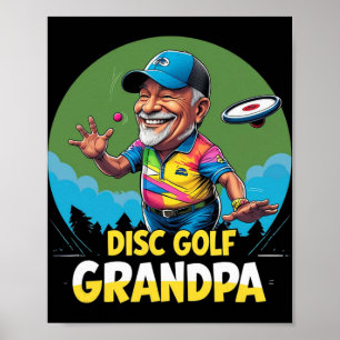 Póster Abuelo de Disc Golf – Tira gorra verde Dge Retro 