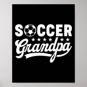 Póster Abuelo de fútbol Humor vintage Papá deportes diver