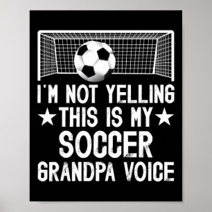 Póster Abuelo de fútbol Voz Abuelo de un jugador de fútbo