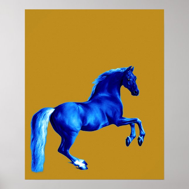 Póster Abuelo de Godolphin Arabian... Caballo azul (Frente)