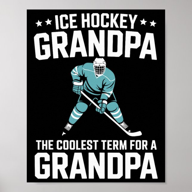 Póster Abuelo de Hockey El Término Más Cool, Abuelo de Ho (Frente)
