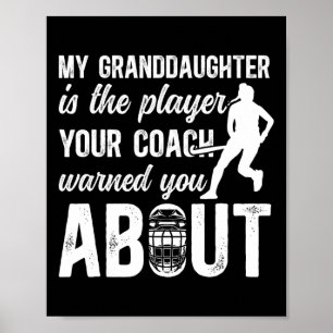 Póster Abuelo de Hockey sobre Césped Divertido Jugador de