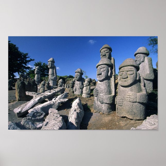 Póster Abuelo de Jeju Stone estatua a Poster de Harubang (Frente)