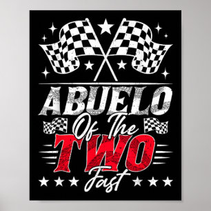 Póster Abuelo De Los Dos Rápidos Coches De Carreras De Cu