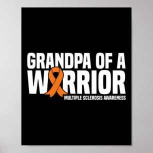 Póster Abuelo De Un Guerrero Señora Esclerosis Múltiple A