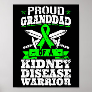 Póster Abuelo De Una Enfermedad Renal Guerrero Conciencia