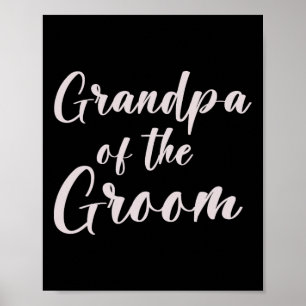 Póster Abuelo Del Equipo Boda De Groom Tee De Groom Gra