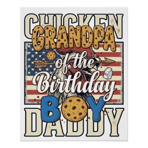 Póster Abuelo del Niño de Cumpleaños Galleta Leche Camisa