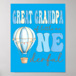 Póster Abuelo del Sr. Onederful en su 1er cumpleaños Air