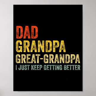 Póster Abuelo divertido abuelo mayor bisabuelo Sigo mejor