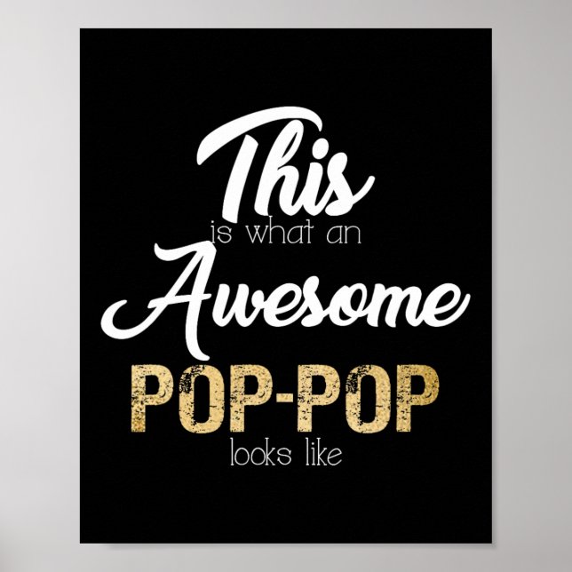 Póster Abuelo Especial Pop-pop Impresionante  (Frente)