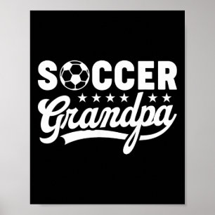Póster Abuelo Fútbol Humor Divertido Papá Deportes Vintag