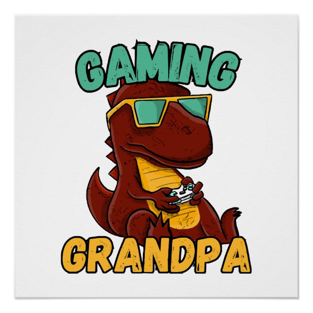 Póster Abuelo Gamer (Anverso)