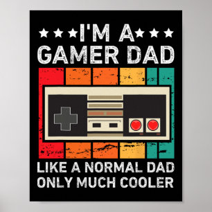 Póster Abuelo Gamer Divertido Para Hombres Papá Jugador D