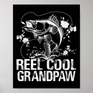 Póster Abuelo Genial de Pesca Feliz Día del Padre Pescado