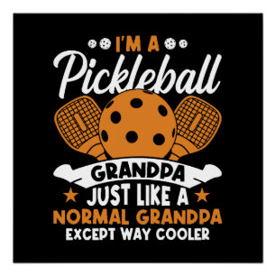 Póster Abuelo Jugador Genial de Pickleball