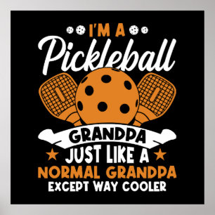 Póster Abuelo Jugador Genial de Pickleball