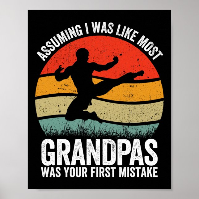 Póster Abuelo Kung-fu Uming Fue Tu Primer Error Karat (Frente)