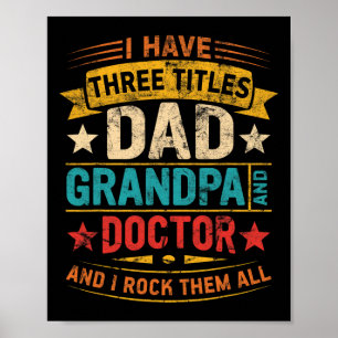 Póster Abuelo médico Para Hombres Médico Funny Padre Da