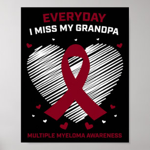 Póster Abuelo Múltiple Mieloma Abuelo Cáncer de Sangre