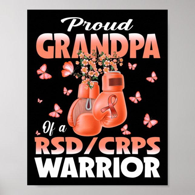 Póster Abuelo Orgulloso De Un Boxi De Conciencia De Guerr (Frente)