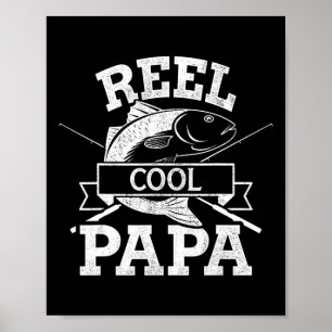 Póster Abuelo Papá de Pesca Genial para el Día del Padre