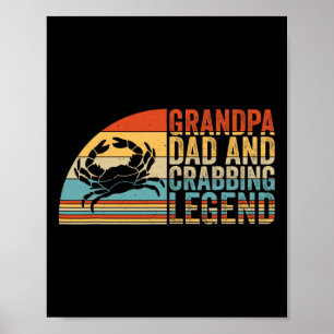 Póster Abuelo Papá Y Leyenda De Crabbing