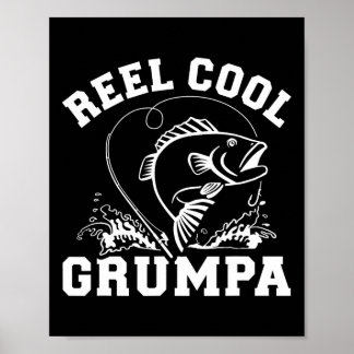Póster Abuelo Pescador Gruñón Genial