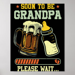 Póster Abuelo Pronto Est 2025 Anuncio de Embarazo