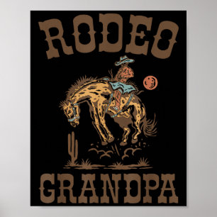 Póster Abuelo Rodeo Vaquero Vaquera Cumpleaños Familia Co