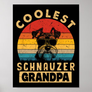 Póster Abuelo Schnauzer Más Genial Regalos Divertidos Per