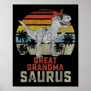 Póster Abuelo T Rex Dinosaurio Gran Abuela Sauro