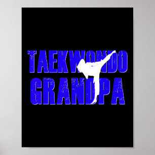 Póster Abuelo taekwondo Papa Shirt Tae Kwon Do Chica Gran