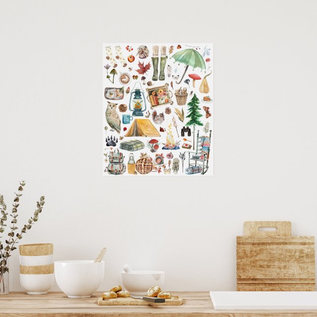 Póster Abundancia de Otoño | Ilustraciones Rústicas de Ac (Cocina)