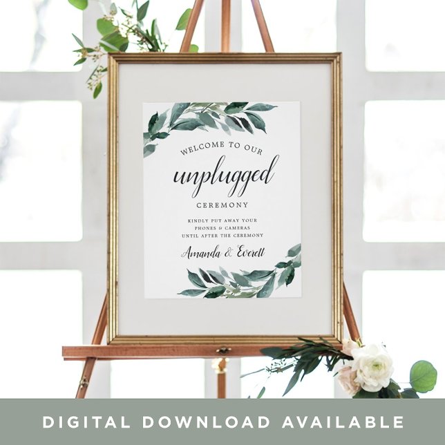 Póster Abundant Foliage Boda desenchufado Rótulo de cerem (Subido por el creador)