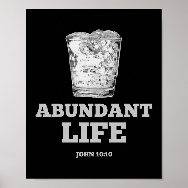 Póster Abundant Life - John 10:10 (Frente)