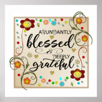 Abundantemente bendecido y profundamente agradecid