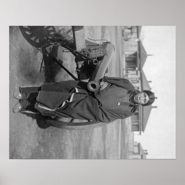 Póster "Abundantes Caballos" Que Soltaron Lieut. Fotograf (Frente)