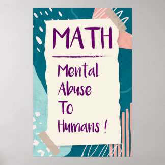 Póster Abuso mental a los seres humanos