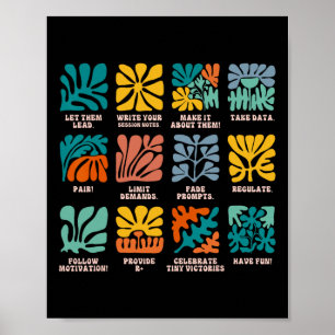 Póster Aby Applied Behaviour Analyst Advocate Autism Lets