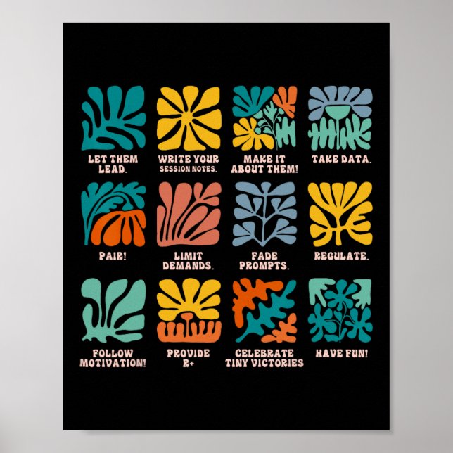 Póster Aby Applied Behaviour Analyst Advocate Autism Lets (Frente)