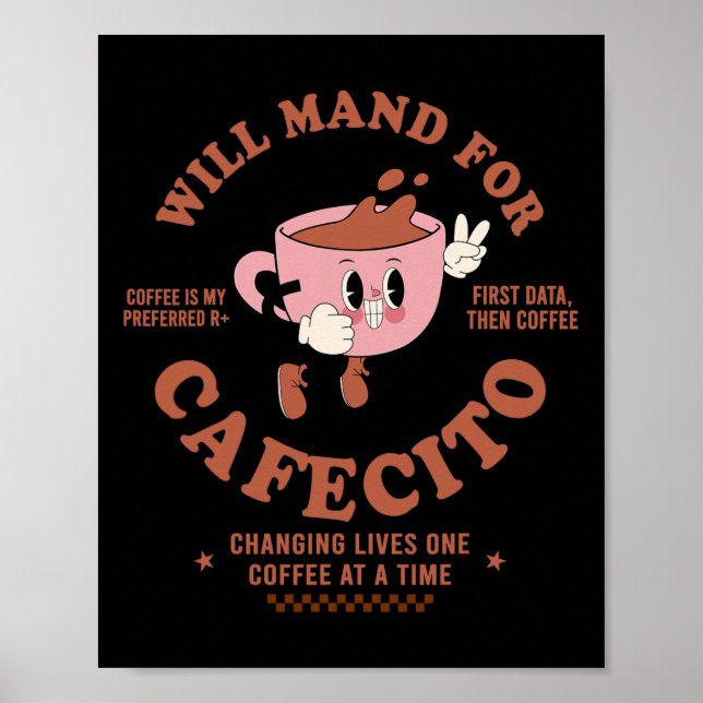 Póster Aby Applied Behaviour Analyst Coffee Will Mand For (Frente)