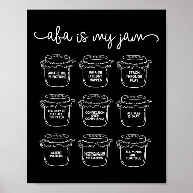 Póster Aby is My Jam Autism Awareness Behavist (Frente)