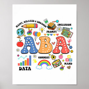 Póster Aby Therapist Behaviour Analyst Autism Therapy Rbt