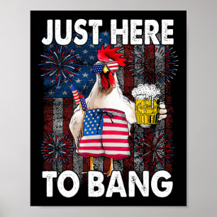 Póster Acá A Bang Chicken El 4 De Julio Firecrack De Band