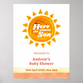 Póster Acá la bienvenida de The Son Boho Baby Shower