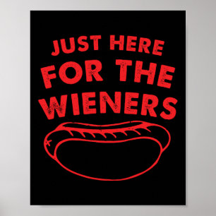 Póster Acá Para El Divertido Perro Caliente De Wieners 4 