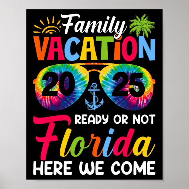 Póster Acá Venimos Vacaciones Familiares Florida 2025 Bon (Frente)