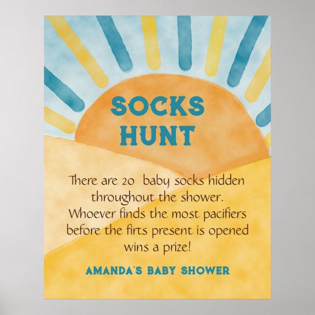 Póster Acá viene Blue Rays Sunshine juego de caza de Baby (Frente)